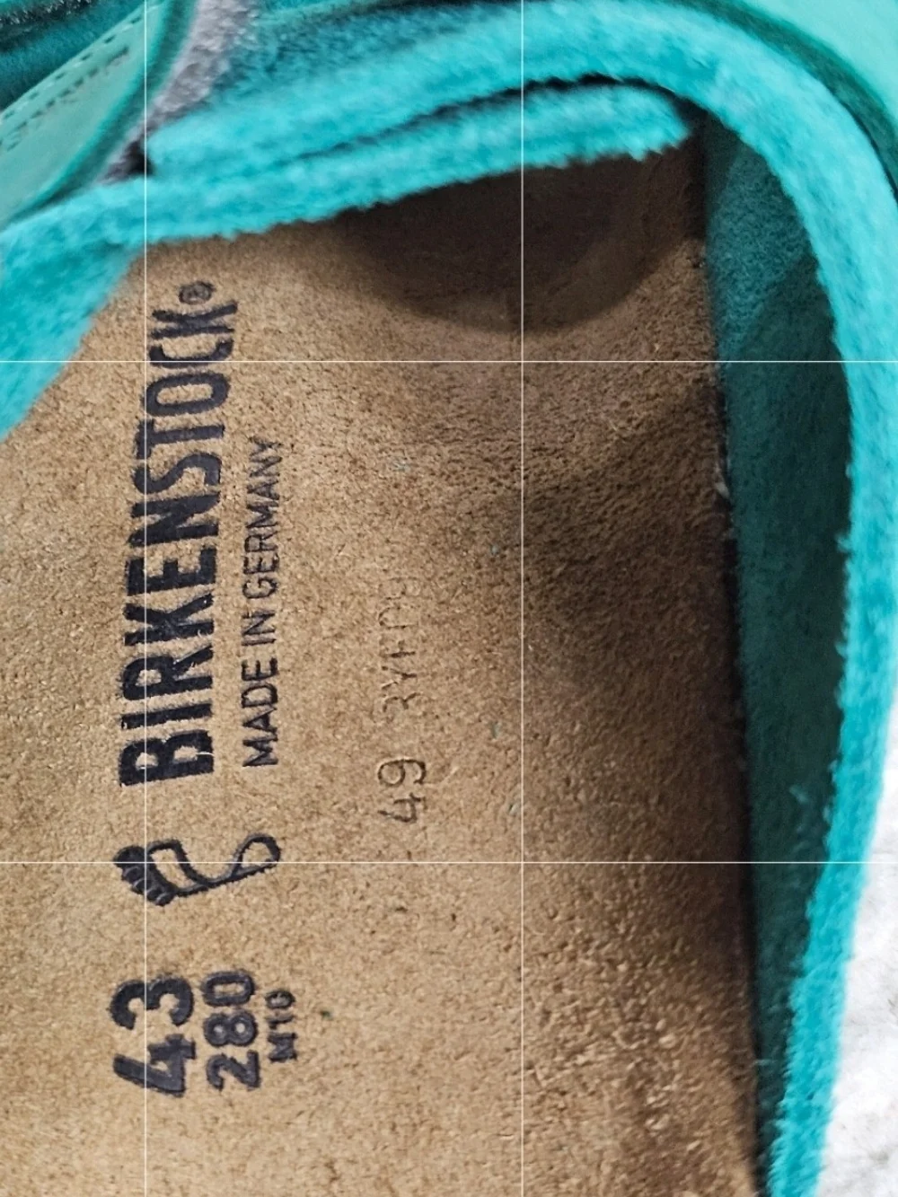 Birkenstock Teal Green Suede Arizona Sandals with Tag Size 43